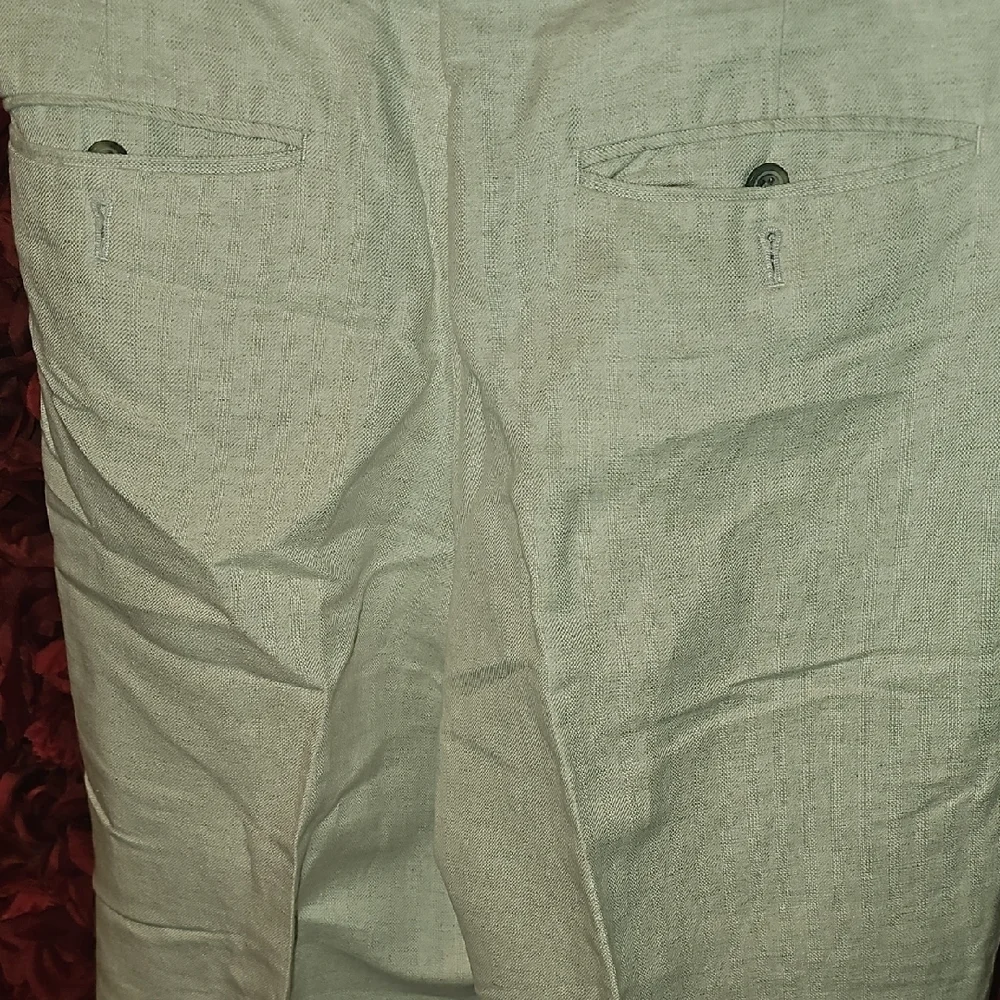 Claiborne Men's Cream 54% Linen 45% Cotton Dress Pants Size 31/32